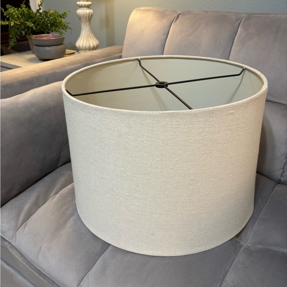 Cream Drum Lampshade
